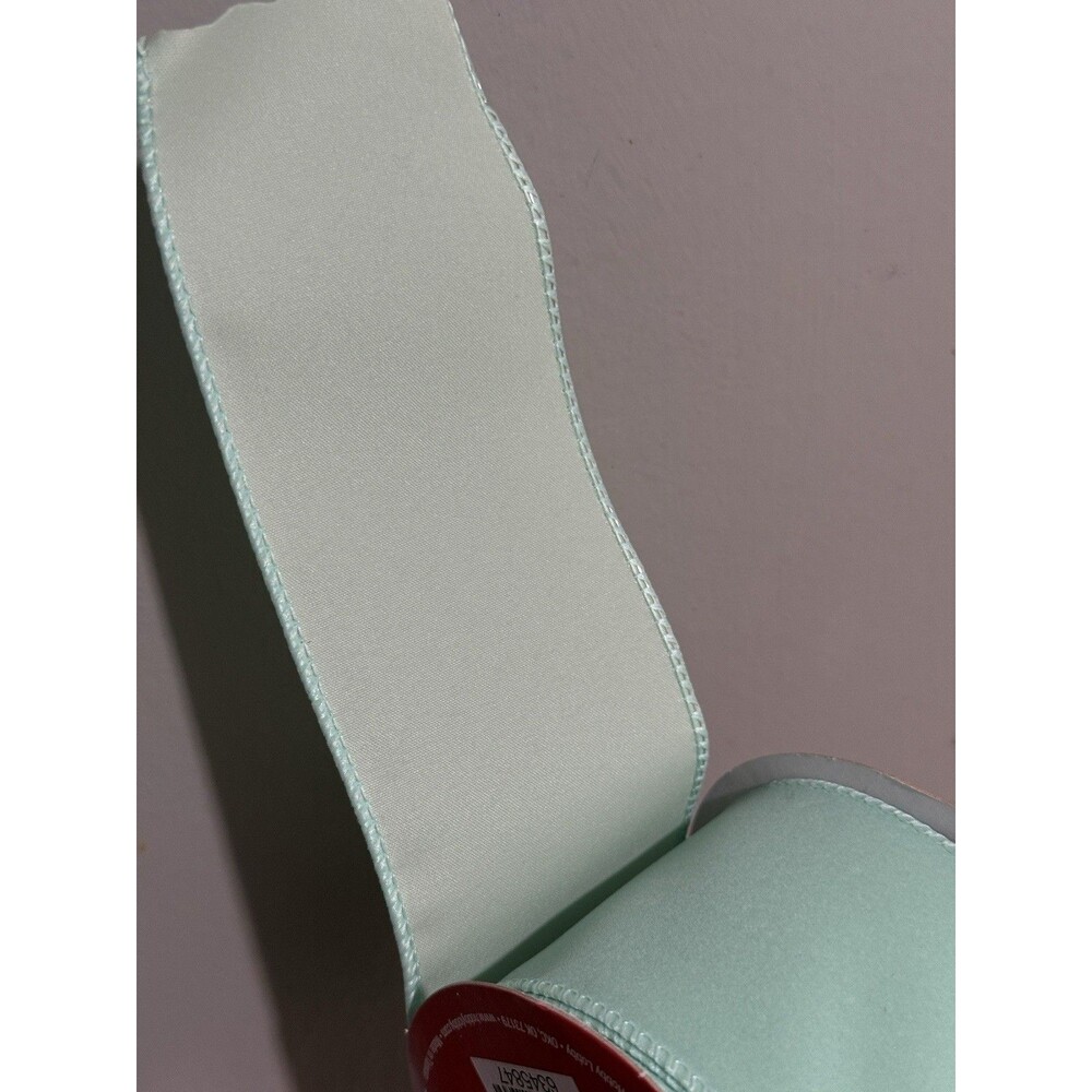 Lot 4 -Ribbon It Wired Edge Ribbon 2.5" Wide x 30 Feet  turquoise, Velvet - Picture 6 of 9